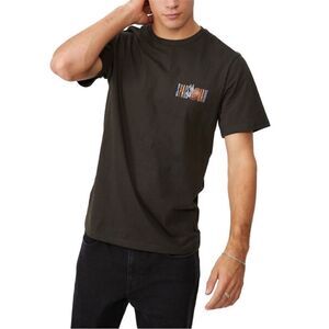 Space Jam Recycled Plastic Washed Black Printed T-Shirt Size S